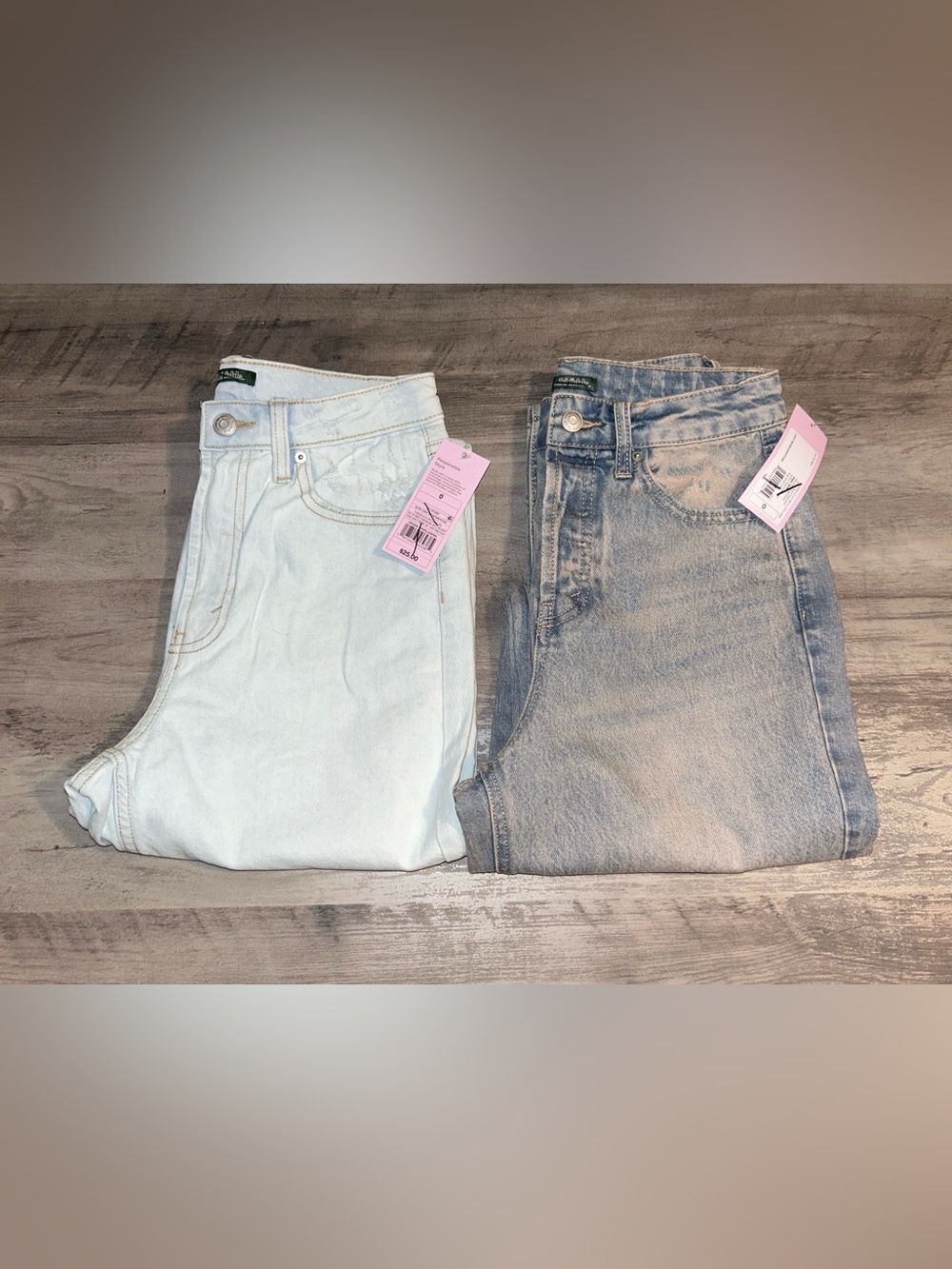 Target Women High-Rise Jeans — Light Blue and Faded Blue Wash